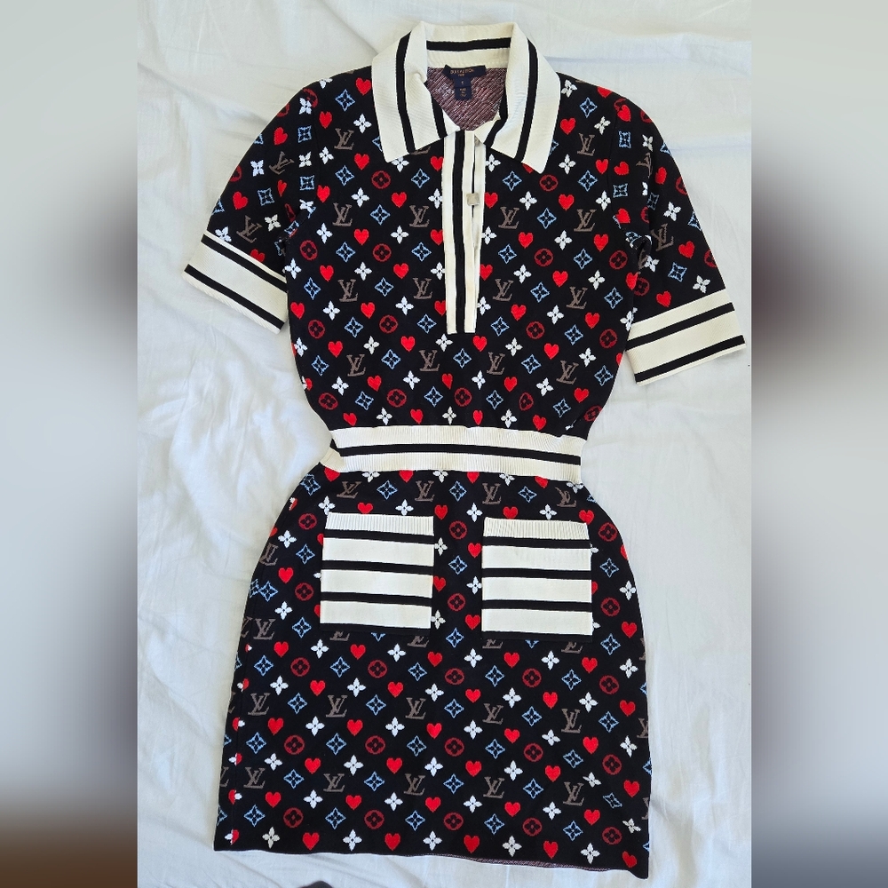Designer Black and Red Patterned Dress